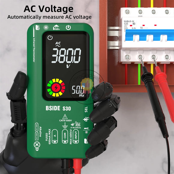 Bside S30 Smart Digital Multimeter 15V Diode Infrared Thermometer AC DC Voltage Current Recharge Professional Electronic Tester