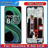 Pantalla táctil LCD de repuesto con marco para OPPO Realme 8 5G RMX3241