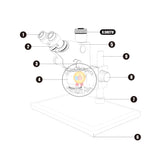 RF4 6.5X-65X High Quality Research Electronic Components B1 Big Base PCB SMD Repair Stereo Zoom Microscope RF6565TVP