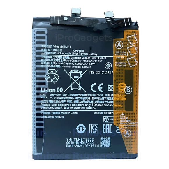 Replacement New Battery BM5T For Xiaomi 13T POCO X6 Pro 5G 2311DRK48G 2311DRK48I 2306EPN60G 2306EPN60R XIG04 OEM