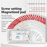 MaAnt Screw Positioning Plus Magnetic Pad Screws Storage Mat for iPhone X-15pro Max Screw Holder Chart Pad Mobile Phone Repair