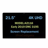 Replacement 4K 21.5 inch Display For iMac A2116 2019 EMC 3195 MRT32 MRT42 LCD Screen Panel with Glass Assembly