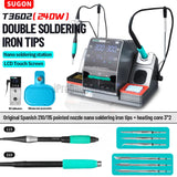 SUGON T3602 240W Soldering Station Double Handle Nano Electronics Soldering Iron Kit Phone IC Repair High Precision Welding Tools