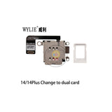 Wylie eSim to Dual Card Flex Ca‮lb‬e for iPhone 14 15 Pro Max Plus eSim to Single Sim Card Slot Tray No N‮ee‬d Separation Parts