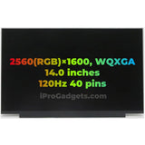 Replacement New Display NE140QDM-NX1 V18.0 IPS 14.0 120Hz WQXGA Laptop LED LCD Screen Panel