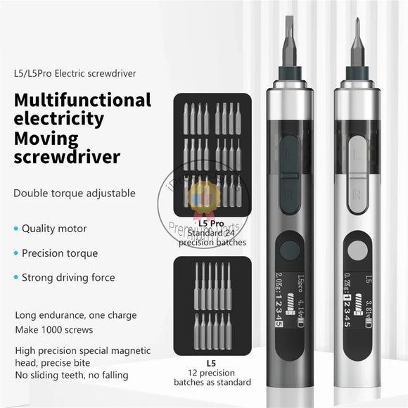 MaAnt L5 / L5Pro Multifunctional Electric Screwdriver Set with Dual Torque Adjustment for Home Appliances / Mobile Phone Repair Tools