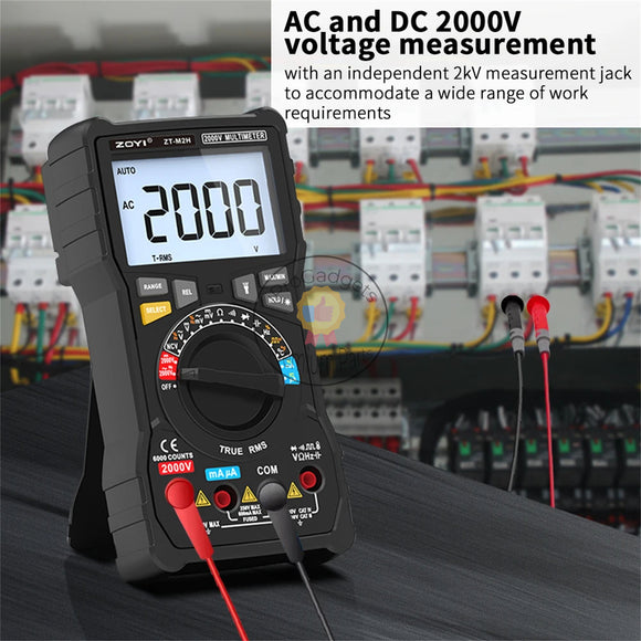 Zoyi Special Capacitance Meter ZT-M2H Intelligent Anti Burning Digital Multimeter AC/DC Current