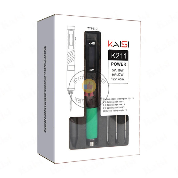 Kaisi K211 Electric Soldering Iron Kit 65W Repair Tool Welding Solder Rework Station Heat Pencil Smart Portable Solder Iron Tips