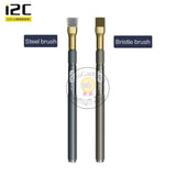 I2C CL01 Motherboard IC Glue Removal Brush Hard Bristle Superfine Steel Cleaning Brush