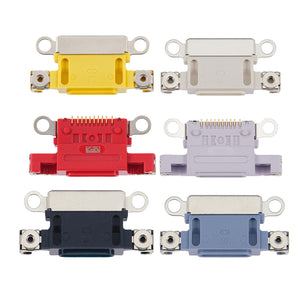 Replacement Charging Port Only For iPhone 14 / 14 Plus Yellow Midnight Blue Red Starlight Purple