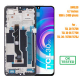 Replacement AMOLED Display Touch Screen With Frame for TCL 30 5G T776H 30 T676H 30+ T676K T676J
