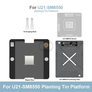 Amaoe U21 0.12mm BGA Reballing Stencil Platform Set for Qualcomm Snapdragon 8Gen2 SM8550