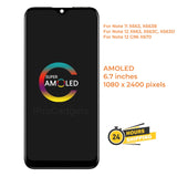 Replacement AMOLED Display Touch Screen For Infinix Note 11 / Note 12 X663 X663C X663D / Note 12 G96 X670