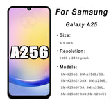 Replacement Display For Samsung Galaxy A25 5G A256B A256E A256U OLED Touch Screen With Frame Assembly