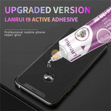 Lanrui i9 Strong 55ml Black Transparent Adhesive Glue for Mobile Phone Clear Contact Case Screen Frame Crystal Rapid Curing Tool