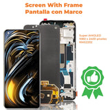 Replacement For Realme GT 5G RMX2202 AMOLED Display Touch Screen With Frame Assembly