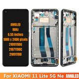 Replacement AMOLED Display Touch Screen With Frame For Xiaomi 11 Lite 5G NE 2109119DG 2107119DC 2109119DI 