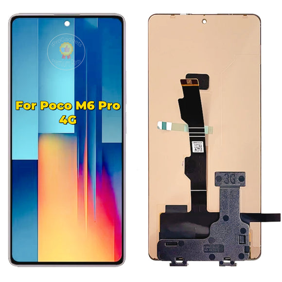 Replacement AMOLED Display Touch Screen Assembly For Xiaomi Poco M6 Pro 4G 2312FPCA6G Black