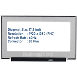 Replacement New Display 17.3 inch NV173FHM-N4G LCD LED Screen Matrix Panel 60hz