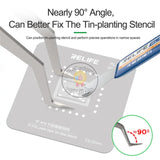 Relife ST-20L Anti-magnetic Stainless Steel Tweezers Circuit Board Repair BGA Stencil Placement IC Chip Tinning Positioning Tool