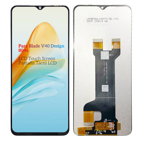Replacement LCD Display Touch Screen Assembly For ZTE Blade V40 Design 8046