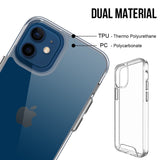 Clear Phone Case For iPhone 13 Pro Max Mini Space Transparent Cover Bumper High Hardness Acrylic Cases