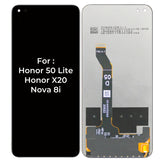 Replacement for Huawei Nova 8i Honor X20 Honor 50 Lite LCD Display Touch Screen With Frame Assembly Black