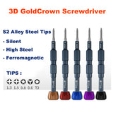 3D Goldcrown Screwdriver Set S2 Alloy Steel Bits Profession Repair Tool Kit