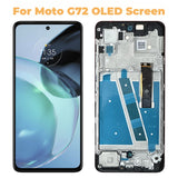 Replacement for Motorola MOTO G72 XT2255-1 OLED Display Touch Screen Assembly With Frame Black