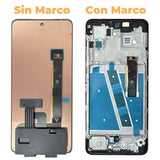 Replacement for Motorola MOTO G72 XT2255-1 OLED Display Touch Screen Assembly With Frame Black