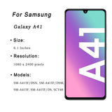 Replacement AMOLED LCD Display Touch Screen for Samsung Galaxy A41 A415 A415F SCV48 SC-41A