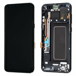 Reemplazo para Samsung Galaxy S8 + S8 Plus G955F OEM pantalla LCD montaje de pantalla táctil con marco negro plata azul gris AMOLED