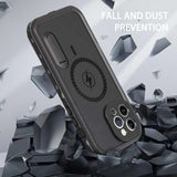 For iPhone 12 13 Pro Mini Max RedPepper Shockproof Waterproof Mag safe Case with Holder Rugged Cover Wireless Charger Phone Case