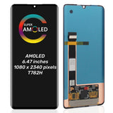 Replacement for TCL 10 Plus 10Plus T782H AMOLED Display Touch Screen Assembly BLACK