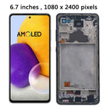 Replacement AMOLED LCD Display Touch Screen With Frame for Samsung Galaxy A72 A725 A726 4G / 5G SM-A725F A725B A726B