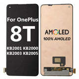 Replacement for OnePlus 8T 5G KB2001 KB2000 KB2003 AMOLED Display Touch Screen Assembly Black Tested OEM Repair Parts