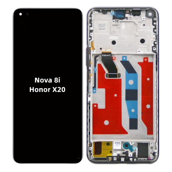 Replacement for Huawei Nova 8i Honor X20 Honor 50 Lite LCD Display Touch Screen With Frame Assembly Black