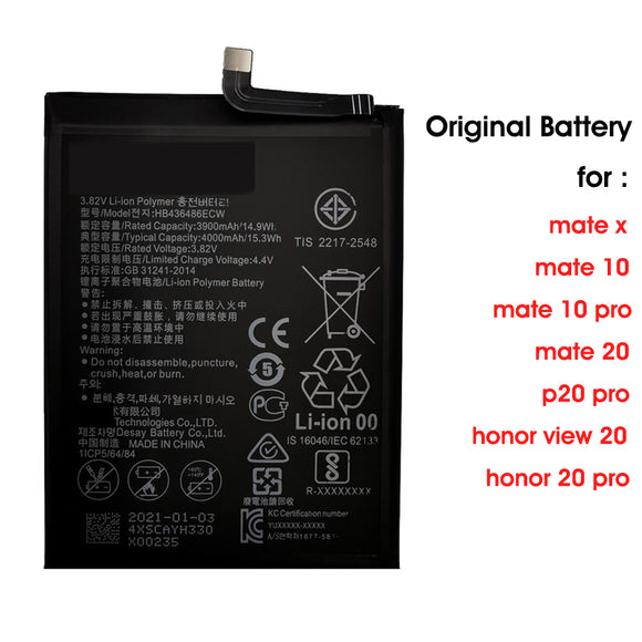 Replacement HB436486ECW Phone Battery For Mate X 10 20 P20 View 20 Pro