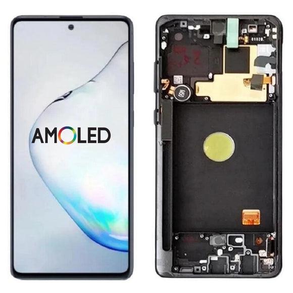 Replacement AMOLED LCD Display Touch Screen With Frame for Samsung Galaxy Note 10 Lite SM-N770F