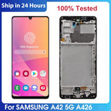 Reemplazo para Samsung Galaxy A426F A42 5G SM-A426B A426U Pantalla AMOLED montaje de pantalla táctil con marco