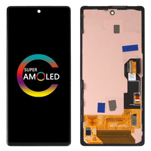 Replacement OLED Display Touch Screen With Frame Assembly For Google Pixel 6a GX7AS GB62Z G1AZG Black