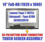 Replacement for Lenovo Yoga 7 14ITL5 82BH0006US 82N7 82BH 14 inch FHD LCD Touch Screen Assembly